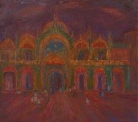 Lot 575 - Muriel Rose, San Marco, Venice, oil.