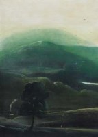 Lot 577 - Bob Littleford, Rural scene with figures, oil.