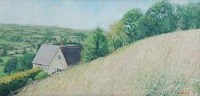 Lot 580 - David Hunt, Rural views, oils and pastel (4).