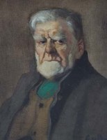 Lot 607 - Gordon Forsyth, Male portrait, oil.