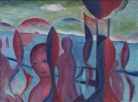 Lot 609 - Evan Walters, Figures, oil.