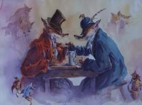 Lot 653 - Jonathan Walker, Breaching the Peace, watercolour.