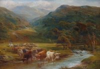 Lot 683 - George Turner, Crossing the Ford, oil.