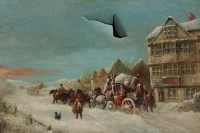 Lot 706 - John Charles Maggs of Bath, Coaching, Winter, oil.