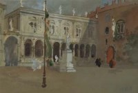 Lot 716 - Hercules Brabazon Brabazon, A Venetian Courtyard, watercolour.