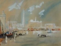Lot 718 - Hercules Brabazon Brabazon, A View of Venice, watercolour.