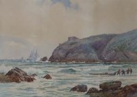 Lot 735 - A. Wilde Parsons, Coastal scene with shipping, watercolour.