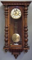 Lot 744 - Vienna style walnut wall clock by Gustav Becker.