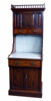 Lot 493 - Edwardian mahogany wash stand, labelled Willan & Co. Liverpool