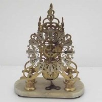 Lot 749 - English skeleton clock and dome