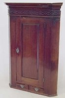 Lot 781 - Mahogany wall hanging corner cupboard