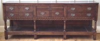 Lot 782 - George III oak dresser base