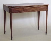 Lot 783 - Mahogany fold-over tea table