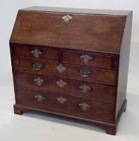 Lot 785 - George III mahogany bureau