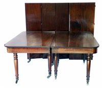 Lot 400 - Early 19th century mahogany extending dining table.