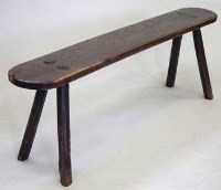 Lot 792 - Oak refectory table bench