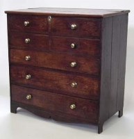Lot 812 - Oak mule chest in the form of a chest of drawers