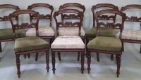 Lot 813 - Set eight William IV rosewood dining chairs