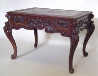 Lot 827 - Anglo Chinese hardwood desk