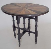 Lot 836 - Late Victorian oval topped specimen wood table