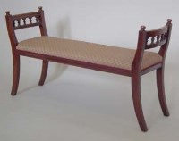Lot 837 - Late Victorian mahogany upholstered window seat