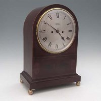 Lot 3 - Edwardian mahogany cased double fuse mantel clock