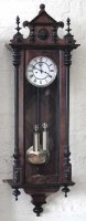 Lot 21 - Vienna wall clock, two weights.