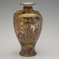 Lot 87 - Japanese Satsuma vase.