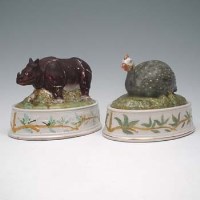 Lot 109 - Two Staffordshire tureens / pie dishes.