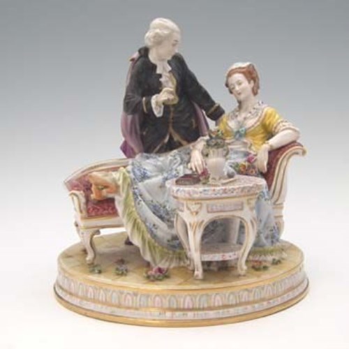 Lot 121 - Continental figure group