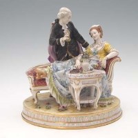 Lot 121 - Continental figure group