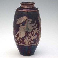 Lot 152 - Johnathon Chiswell-Jones lustre vase painted with