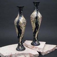 Lot 189 - Pair of Moorcroft Liberty Rachel Bishop vases.