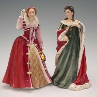 Lot 208 - Two Royal Doulton Queens of the Realm figures.