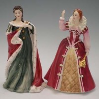 Lot 209 - Two Royal Doulton Queens of the Realm figures.
