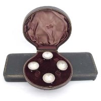 Lot 218 - Cased carving and cased salt cellars.
