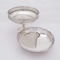 Lot 242 - Silver stem dish and a footed bowl.