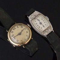 Lot 382 - Rolex platinum and diamond lady's cocktail watch