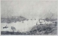 Lot 597 - W.L. Wyllie, Rochester, etching and another (2).