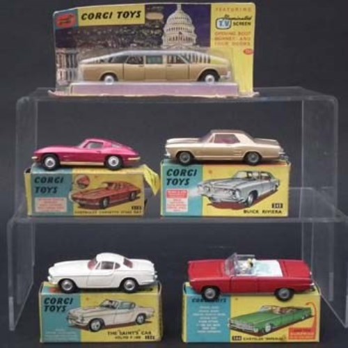 Lot 133 - Five Corgi boxed cars