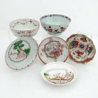 Lot 166 - Chinese and English chinoiserie bowls and