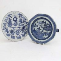 Lot 168 - Chinese plate and a warming plate