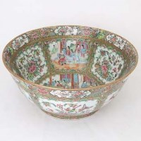 Lot 196 - Large Cantonese bowl on stand.