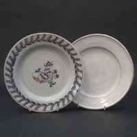 Lot 209 - English delft plate and one other
