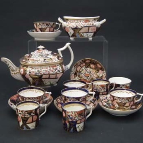Lot 225 - Derby tea service garden pattern.
