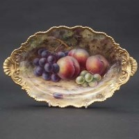 Lot 284 - Royal Worcester twin handled dish.