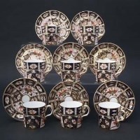 Lot 289 - Eight Royal Crown Derby coffee cans and saucers