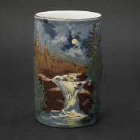 Lot 313 - Royal Doulton vase painted with a waterfall.