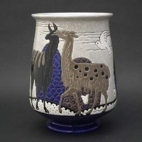 Lot 322 - Longwy vase.