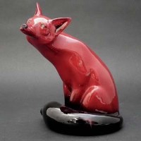 Lot 344 - Royal Doulton flambe Fox.